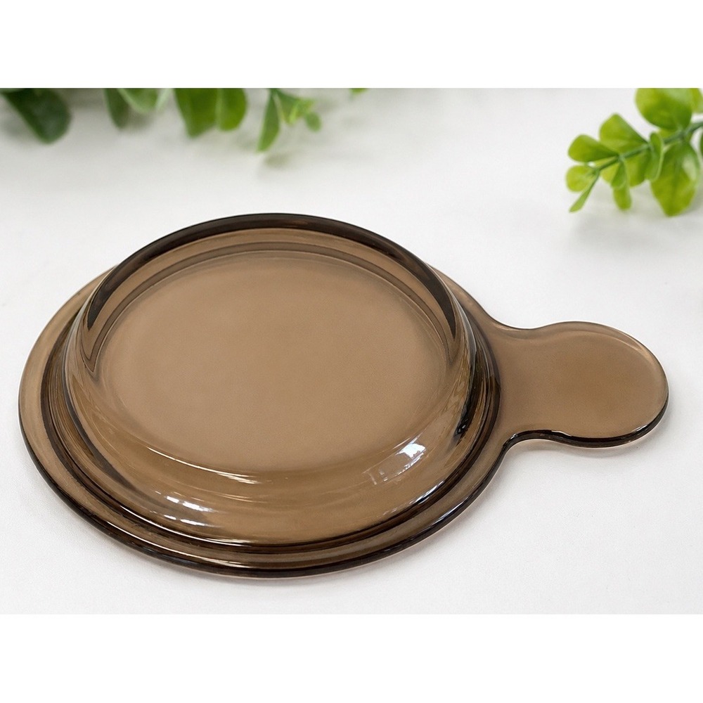 Corning Ware P-150-C Lid Only Vision Amber Glass Grab & Go Very Nice! Vintage